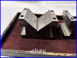 MACHINIST BkCs LATHE TOOL MILL Machinist Lot of Ground V Blocks for Set Up