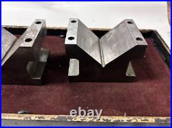 MACHINIST BkCs LATHE TOOL MILL Machinist Lot of Ground V Blocks for Set Up