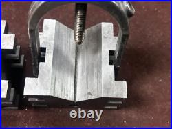 MACHINIST BkCs TOOL LATHE MILL Machinist 2 Starrett 568 V Blocks and One Clamp MACHINIST BkCs TOOL LATHE MILL Machinist 2 Starrett 568 V Blocks and One Clamp