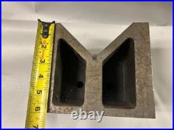 MACHINIST BsMt TOOL LATHE MILL Machinist Large V Block Set Up Fixture