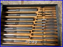 MACHINIST Bsmt TOOLS LATHE MILL Set of Taper Shank Reamers 1/4 to 7/8 HS 6