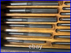 MACHINIST Bsmt TOOLS LATHE MILL Set of Taper Shank Reamers 1/4 to 7/8 HS 6