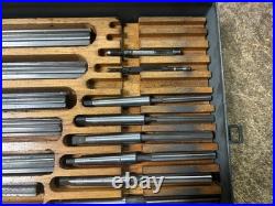 MACHINIST Bsmt TOOLS LATHE MILL Set of Taper Shank Reamers 1/4 to 7/8 HS 6