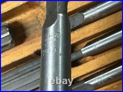 MACHINIST Bsmt TOOLS LATHE MILL Set of Taper Shank Reamers 1/4 to 7/8 HS 6