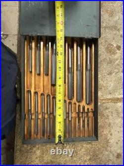MACHINIST Bsmt TOOLS LATHE MILL Set of Taper Shank Reamers 1/4 to 7/8 HS 6