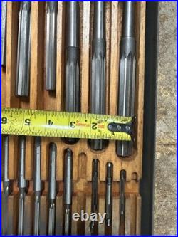 MACHINIST Bsmt TOOLS LATHE MILL Set of Taper Shank Reamers 1/4 to 7/8 HS 6