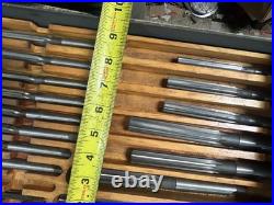 MACHINIST Bsmt TOOLS LATHE MILL Set of Taper Shank Reamers 1/4 to 7/8 HS 6