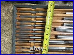MACHINIST Bsmt TOOLS LATHE MILL Set of Taper Shank Reamers 1/4 to 7/8 HS 6