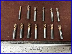 MACHINIST DrAa TOOLS LATHE MILL 12 Solid Carbide End Mills