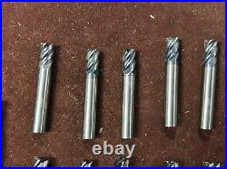 MACHINIST DrL TOOLS LATHE MILL 15 Solid Carbide End Mills