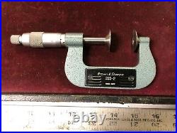 MACHINIST DrQ LATHE MILL Brown & Sharpe 223 2 Flange Disk Micrometer Gage ShK
