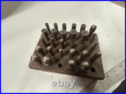 MACHINIST DrWy TOOL LATHE MILL Lot of Gorton Pins in Wood Holder Block