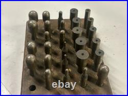 MACHINIST DrWy TOOL LATHE MILL Lot of Gorton Pins in Wood Holder Block