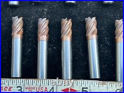 MACHINIST DrlCbA TOOLS LATHE MILL Lot of 15 Solid Carbide End Mill Cutters LtAA