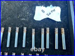 MACHINIST DrlCbA TOOLS LATHE MILL Lot of 20 Solid Carbide End Mill Cutters LtB