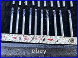 MACHINIST DrlCbA TOOLS LATHE MILL Lot of 20 Solid Carbide End Mill Cutters LtH