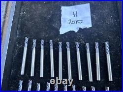 MACHINIST DrlCbA TOOLS LATHE MILL Lot of 20 Solid Carbide End Mill Cutters LtH