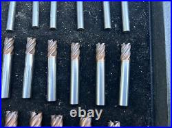 MACHINIST DrlCbA TOOLS LATHE MILL Lot of 24 Solid Carbide End Mill Cutters LtD