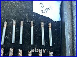 MACHINIST DrlCbA TOOLS LATHE MILL Lot of 24 Solid Carbide End Mill Cutters LtD