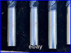 MACHINIST DrlCbA TOOLS LATHE MILL Lot of 9 Solid Carbide End Mill Cutters LtG