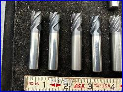 MACHINIST DrlCb TOOLS LATHE MILL Lot of 12 Solid Carbide End Mill Cutters Ltb
