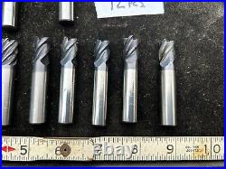 MACHINIST DrlCb TOOLS LATHE MILL Lot of 12 Solid Carbide End Mill Cutters Ltb