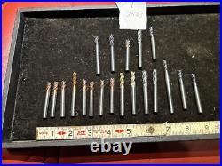 MACHINIST DrlCb TOOLS LATHE MILL Lot of 20 Solid Carbide End Mill Cutters Lt4