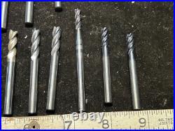 MACHINIST DrlCb TOOLS LATHE MILL Lot of 20 Solid Carbide End Mill Cutters Lt4