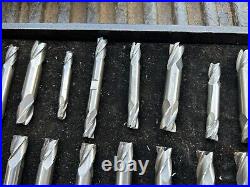 MACHINIST DrlCb TOOLS LATHE MILL Lot of 20 Solid Carbide End Mill Cutters LtN