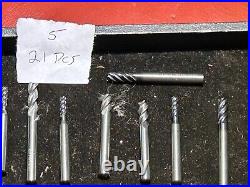 MACHINIST DrlCb TOOLS LATHE MILL Lot of 21 Solid Carbide End Mill Cutters Lt5