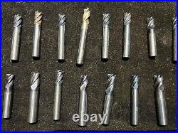 MACHINIST DrlCb TOOLS LATHE MILL Lot of 25 Solid Carbide End Mill Cutters Lt6