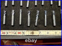 MACHINIST DrlCb TOOLS LATHE MILL Lot of 25 Solid Carbide End Mill Cutters Lt6