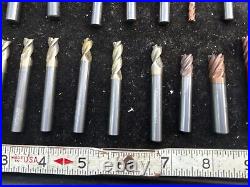 MACHINIST DrlCb TOOLS LATHE MILL Lot of 25 Solid Carbide End Mill Cutters LtH