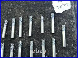 MACHINIST DrlCb TOOLS LATHE MILL Lot of 25 Solid Carbide End Mill Cutters LtL