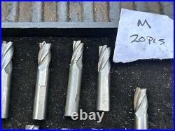 MACHINIST DrlCb TOOLS LATHE MILL Lot of 25 Solid Carbide End Mill Cutters LtM