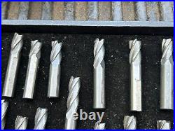 MACHINIST DrlCb TOOLS LATHE MILL Lot of 25 Solid Carbide End Mill Cutters LtM