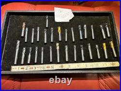 MACHINIST DrlCb TOOLS LATHE MILL Lot of 29 Solid Carbide End Mill Cutters Lt7 MACHINIST DrlCb TOOLS LATHE MILL Lot of 29 Solid Carbide End Mill Cutters Lt7