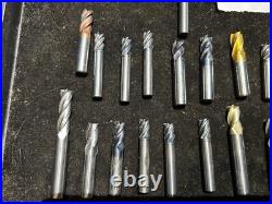 MACHINIST DrlCb TOOLS LATHE MILL Lot of 29 Solid Carbide End Mill Cutters Lt7 MACHINIST DrlCb TOOLS LATHE MILL Lot of 29 Solid Carbide End Mill Cutters Lt7
