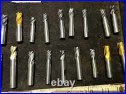MACHINIST DrlCb TOOLS LATHE MILL Lot of 29 Solid Carbide End Mill Cutters Lt7 MACHINIST DrlCb TOOLS LATHE MILL Lot of 29 Solid Carbide End Mill Cutters Lt7