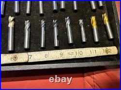 MACHINIST DrlCb TOOLS LATHE MILL Lot of 29 Solid Carbide End Mill Cutters Lt7 MACHINIST DrlCb TOOLS LATHE MILL Lot of 29 Solid Carbide End Mill Cutters Lt7