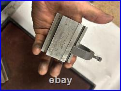 MACHINIST GrnC TOOL LATHE MILL Pair of Brown & Sharpe No 750 E V Blocks & Clamps