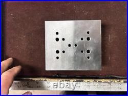 MACHINIST GrnCbE LATHE MILL Heavy Block Fixture Set Up Fixture Holes Threaded