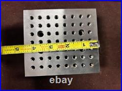 MACHINIST GrnCbE LATHE MILL Heavy Block Fixture Set Up Fixture Holes Threaded