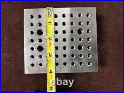MACHINIST GrnCbE LATHE MILL Heavy Block Fixture Set Up Fixture Holes Threaded