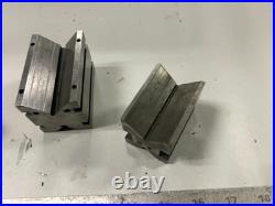 MACHINIST GrnFl TOOL LATHE MILL Machinist Lot Various V Block Set Up Fixtures