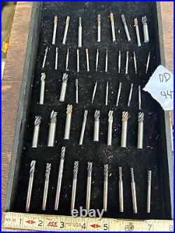 MACHINIST HDrCbA TOOL LATHE MILL Lot 44 Pieces Solid Carbide End Mill Cutters dD