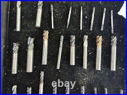 MACHINIST HDrCbA TOOL LATHE MILL Lot 44 Pieces Solid Carbide End Mill Cutters dD