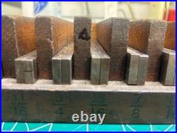 MACHINIST HmA LATHE MILL Set of Anton Precision Ground Parallel Blocks in Holder