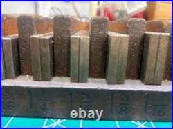 MACHINIST HmA LATHE MILL Set of Anton Precision Ground Parallel Blocks in Holder