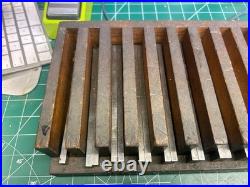 MACHINIST HmA LATHE MILL Set of Anton Precision Ground Parallel Blocks in Holder